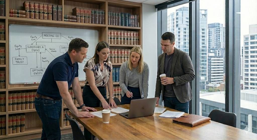 Legal team reviewing AML/CTF compliance requirements